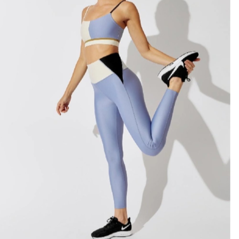 NWT. CARBON38. Colorblock High Rise Full Length Legging. Size Medium.